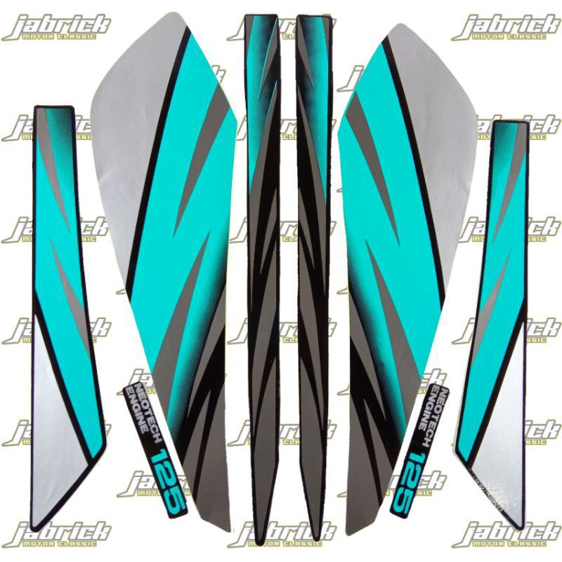 striping stiker lis GL MAX Th 1996 Biru Tosca