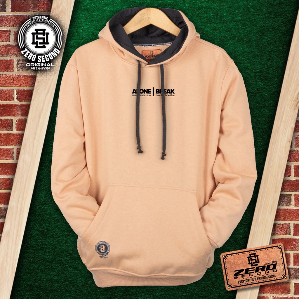 SWEATER HOODIE ALONE BREAK mocca fasion 2022 original brand ZERO.SECCOND jaket pria hoodie terbaru 2021 keren gaya distro sweater hoodie unisex