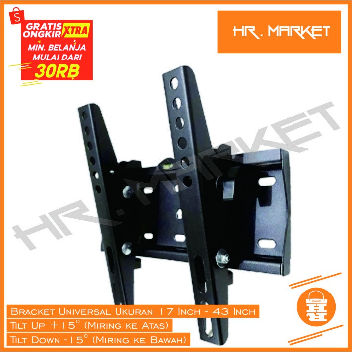 Bracket TV 43 40 32 29 24 21 17 Inch 14 - 43 In LED LCD Universal Semua TV Bisa Nunduk Dangak Breket TV Briket TV Braket TV Bracket TV Gantungan Tembok Tempelan Dinding HR1 Fasa