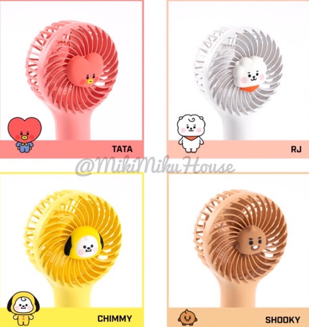 Promo 7.7 OFFICIAL HANDY FAN BT21 BABY PORTABLE MINI KIPAS BTS ORIGINAL ORI KOREA BTS CASE ROYCHE