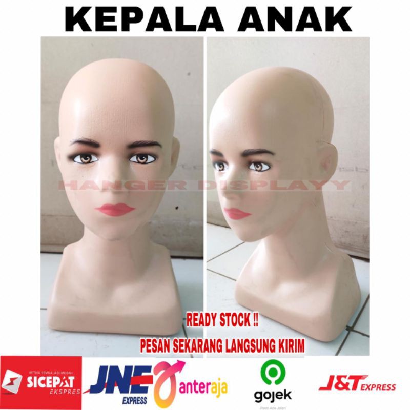 Manekin Kepala Anak Perempuan / Laki2 | Patung Kepala Anak |Display Topi | Display Jilbab | Make Up