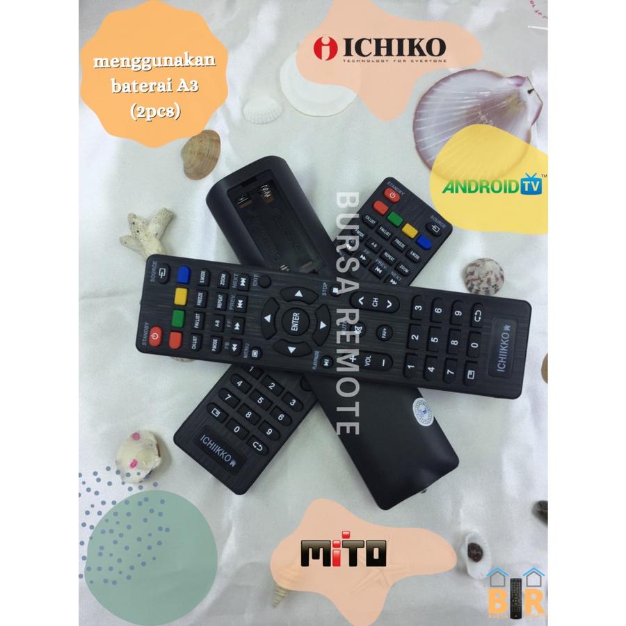 Remot / Remote LED MITO SMART TV ANDROID ICHIIKKO tanpa setting