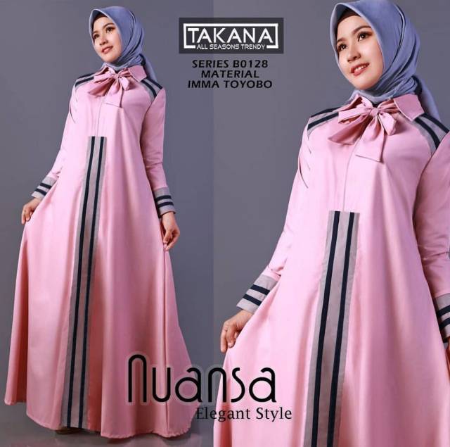 Maxi nuansa, maxi dress, dress muslim, gaun muslim, casual dress, kekinian dress, pesta wanita, ootd