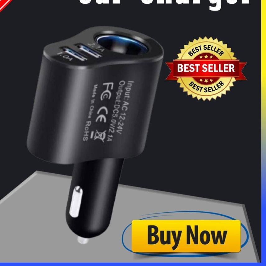 Car Charger/Charger HP Mobil Port USB 2 Cigarette Lighter - 100427