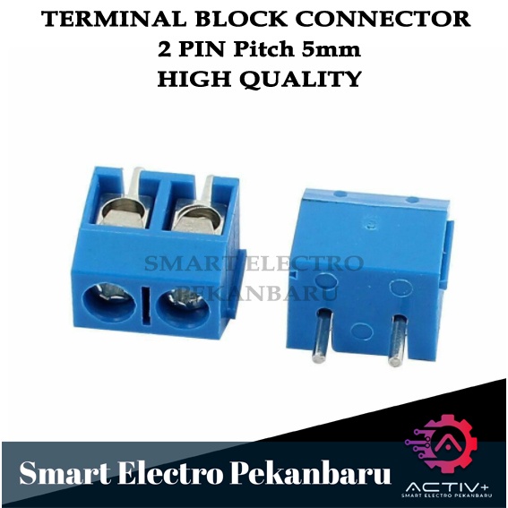 Terminal Block 2 Pin Skrup Screw PCB Blok 2P Pitch 5mm Cable Connector Terminal Block 2 Pin PCB Blok