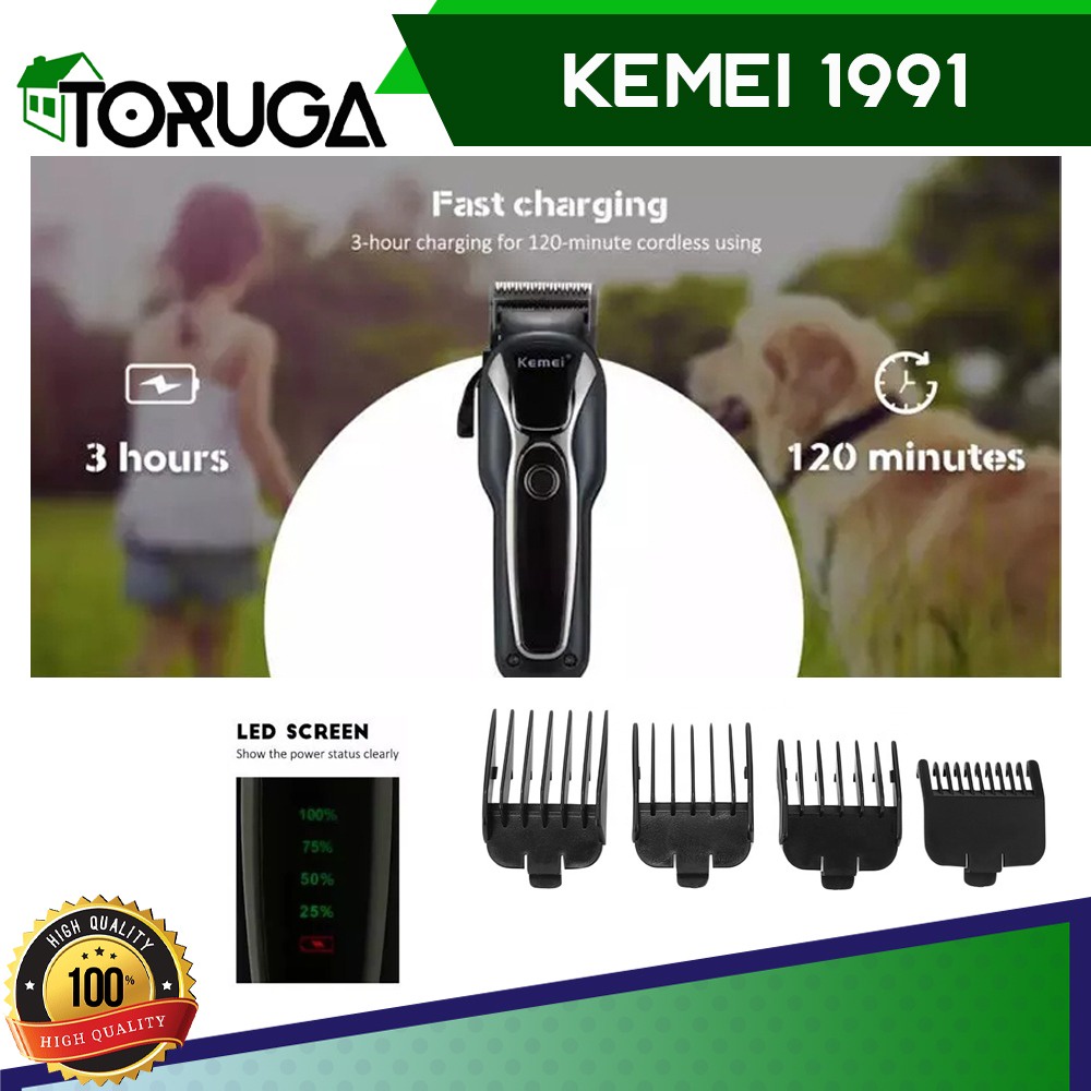 Kemei 1991 Alat Cukur Bulu Rambut Hewan Elektrik Cliper Profesional