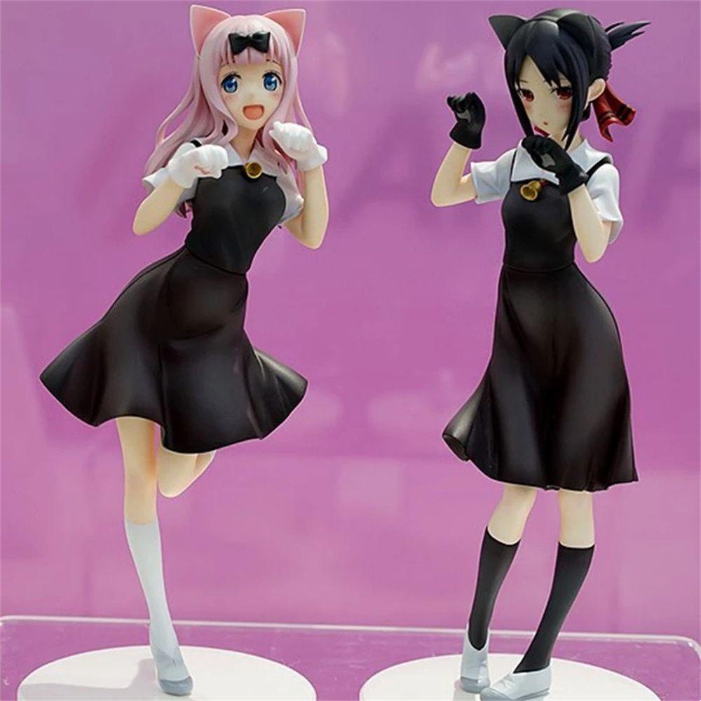 Agustina Love Is War Figure Koleksi PVC Model Telinga Kucing Mainan Berdiri Fujwara Chika