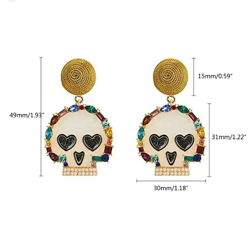 1 Pasang Anting Drop Oil 2022 Bahan Alloy Gaya Hip Hop Untuk Wanita