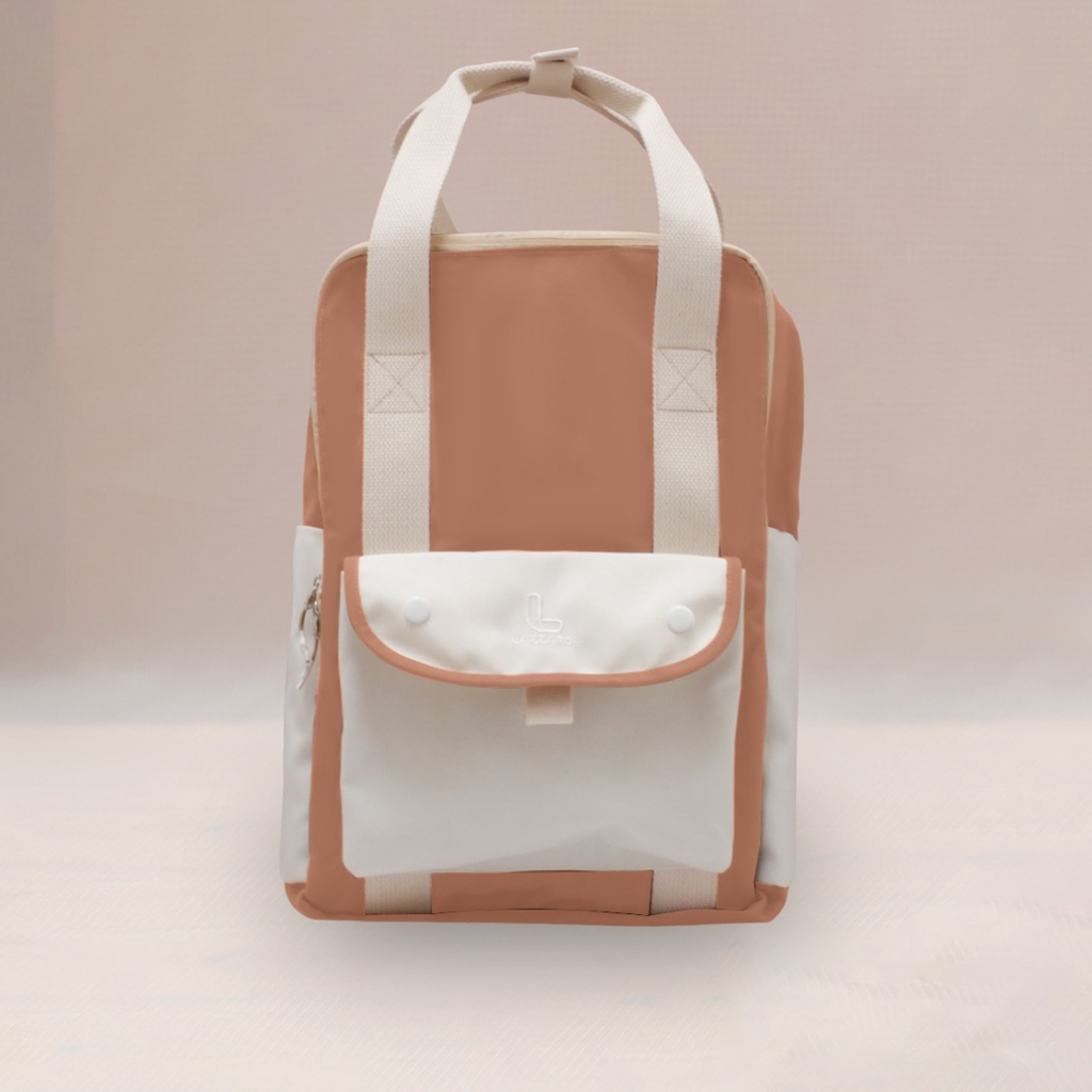 YEPPO PEACH |MNM X LAZZARDI| Tas Ransel Punggung Wanita Backpack Tas Jinjing ORIGINAL - FREE RAINCOVER