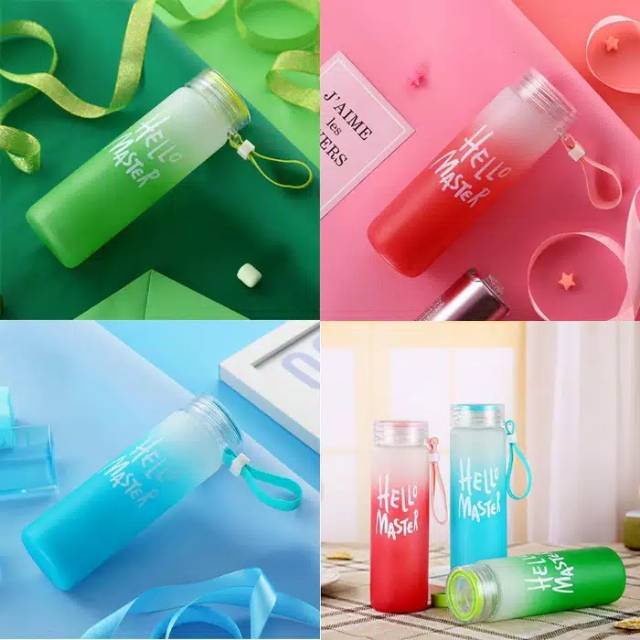 BOTOL MINUM KACA HELLO MASTER 450 ML