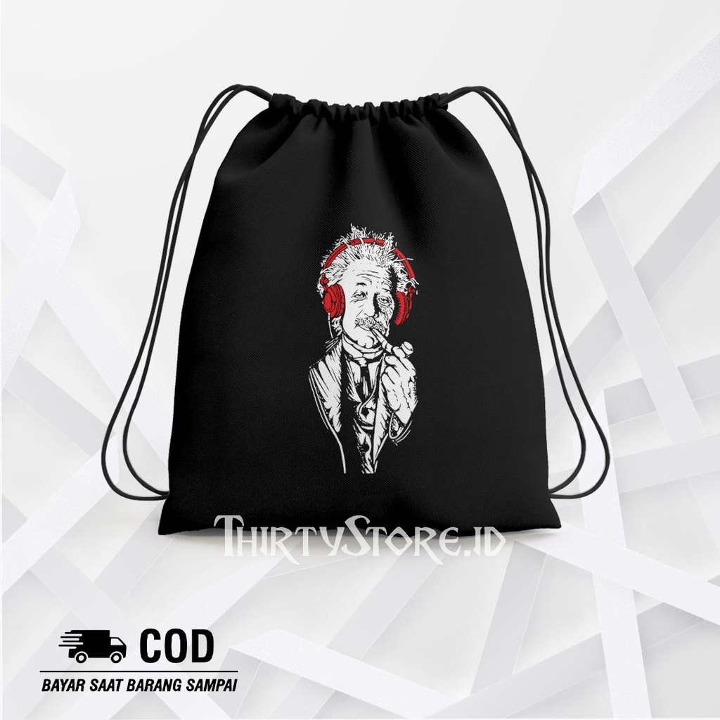 Tas Serut String Bag Einstein - Drawstring Bag Waterproof | Thirty Store.Id