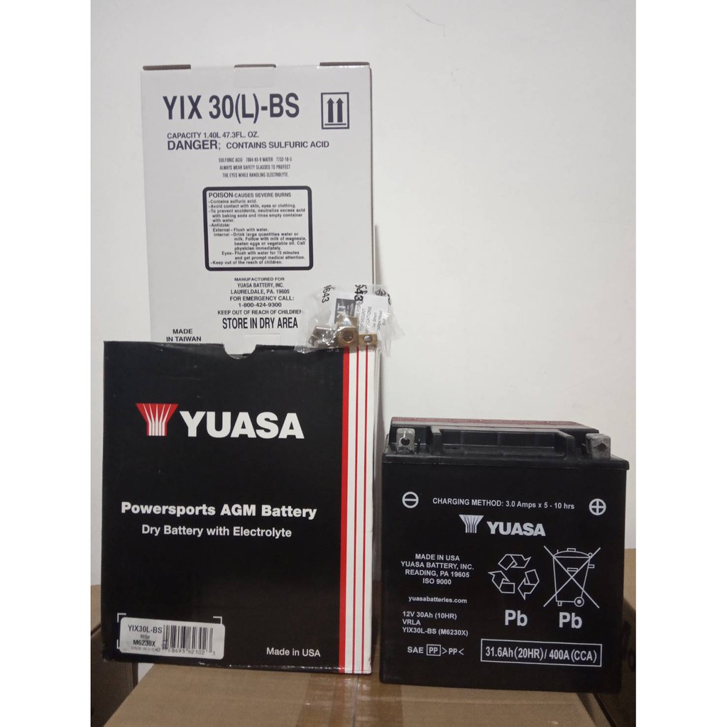 Aki Moge Yuasa MF YIX30L-BS 12V 30Ah 385CCA Made in USA