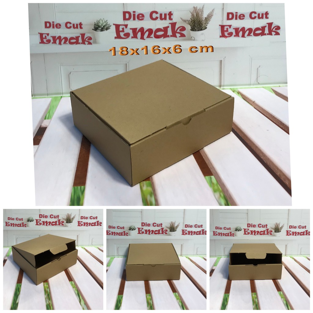 

kardus uk.18x16x6 cm kotak box karton Die Cut