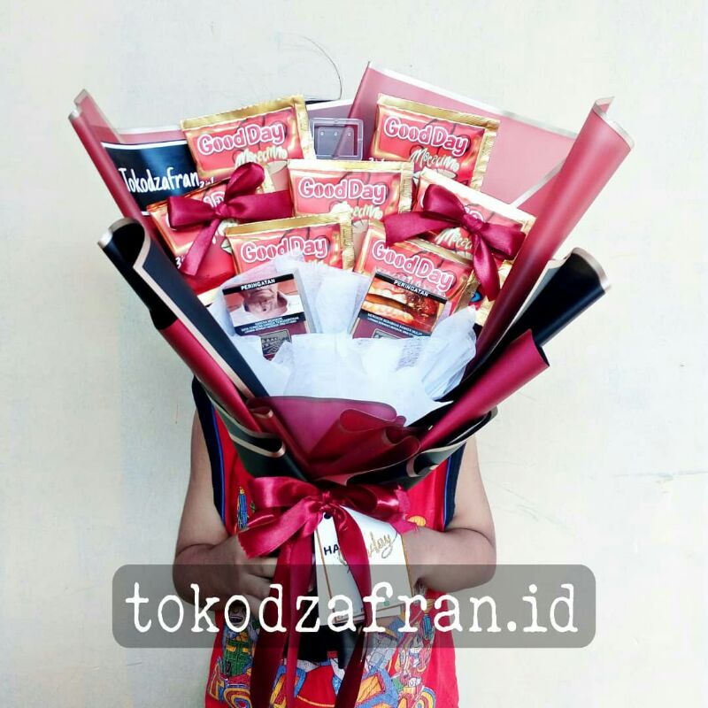 

buket kopi / buket rok*k / buket wisuda / buket hadiah / buket uang