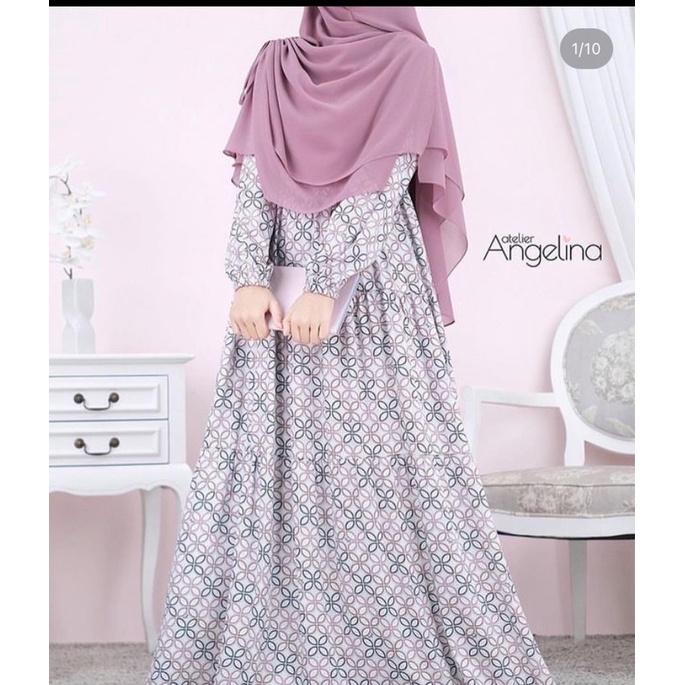BELLA DRESS KAWUNG GREY ATELIER ANGELINA