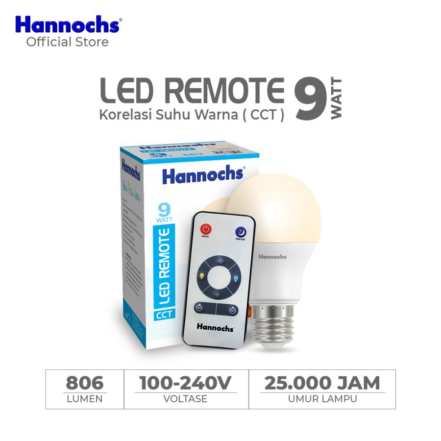 Hannochs LED Remote Lampu Remote Control CCT 9W