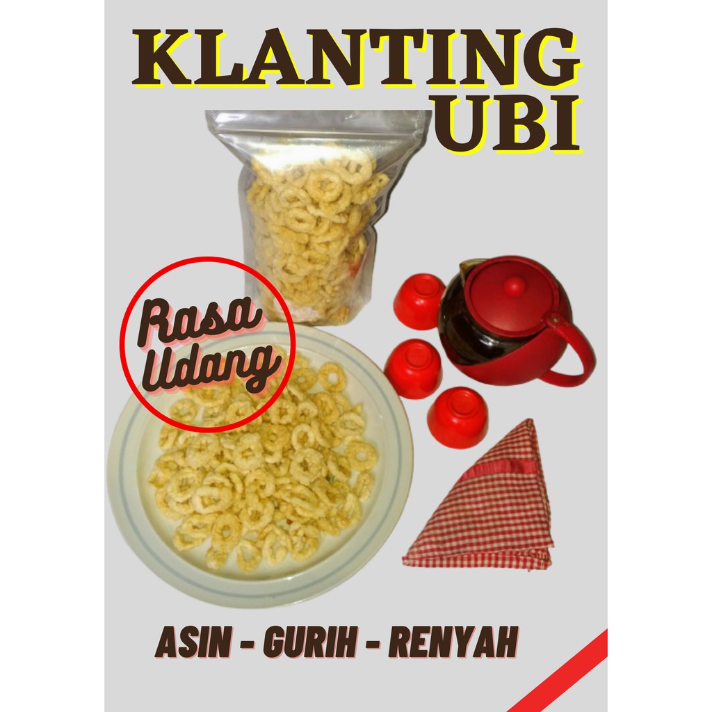 

Snack Klanting Makanan Ringan Jajanan Siap Saji Ubi Rasa Udang Gurih & Renyah