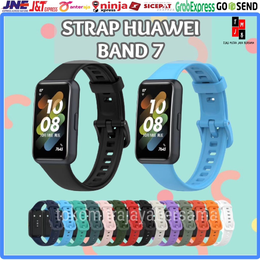 STRAP SILIKON BAND7 GELANG PENGGANTI TALI RUBBER SILICONE HUAWEI HONOR BAND 7 HIGH QUALITY