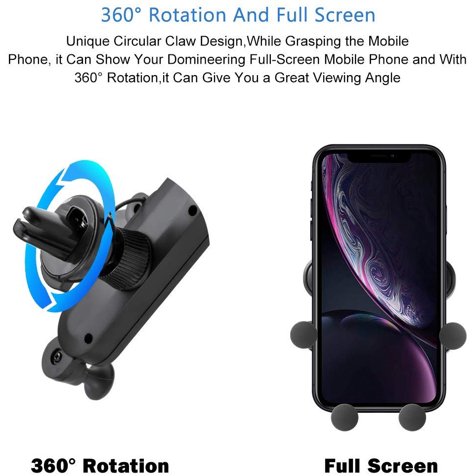 Universal Auto Grip Car Phone Mount Holder Gravity Air Vent Car Auto Clamping Stand