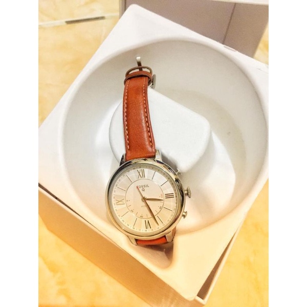 Jam Wanita Fossil Hybrid FTW5012 JTW 5012 Luggage Leather Original
