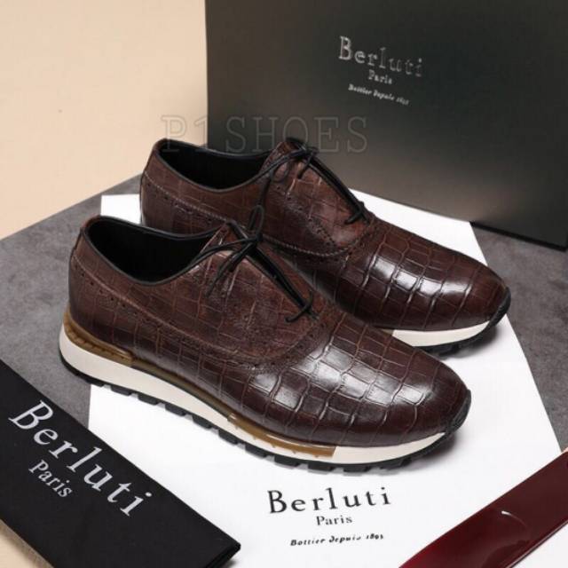 Sepatu pria berluti sneaker mirror quality shoes man