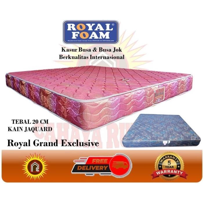 Kasur | Kasur Busa Royal Foam Grand Exclusive 160X200 Murah - Merah