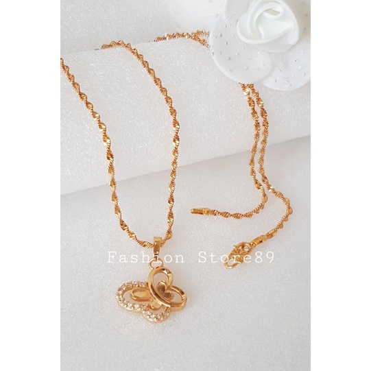 Kalung Fashion Buterfly impor Xuping perhiasan lapis emas 18K fashion Dewasa 18k