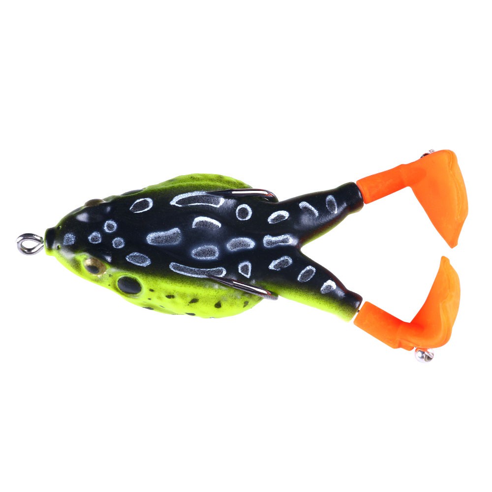 HENGJIA 1PC Umapn Katak Fishing Lure Double Propeller Foot Frog Lure 20 color Soft Bait 9cm12g/8.5cm11.5g Silicone Artificial Crankbait Wobbler Jig Trolling Soft Lure Floating Fishing Bait Gear