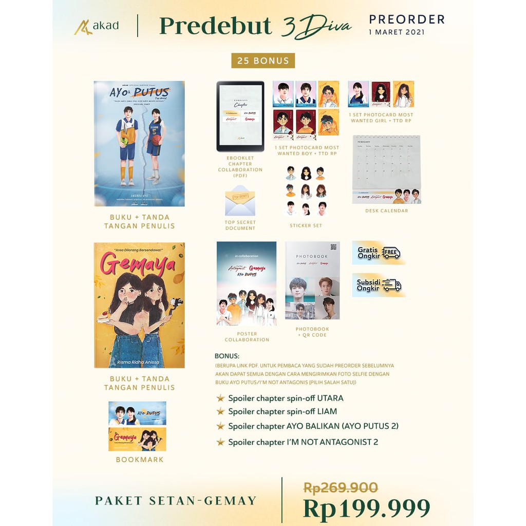 Novel Ayo Putus, I'm not Antagonist, dan Gemaya-PAKET SETAN GEMAY