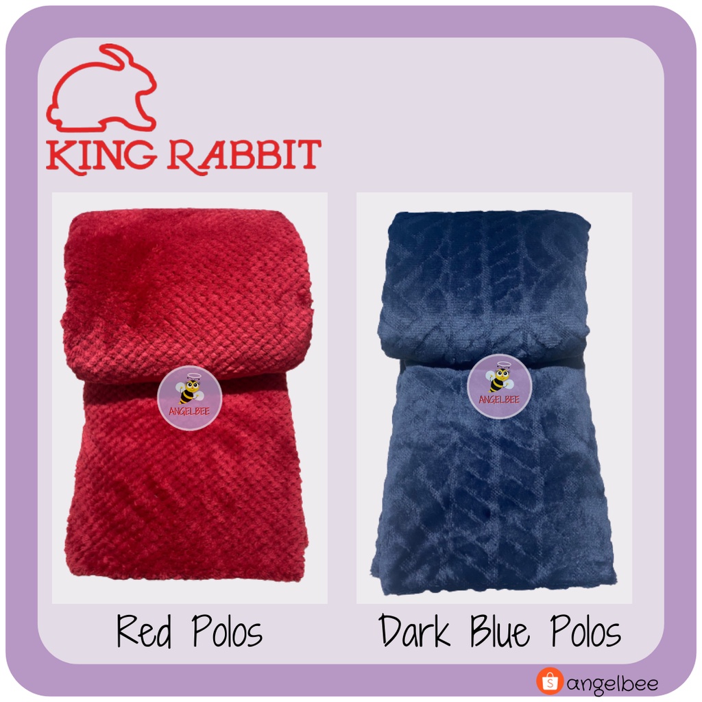 King Rabbit Thermal Blanket Selimut Fleece Uk. 150x200 cm Polos