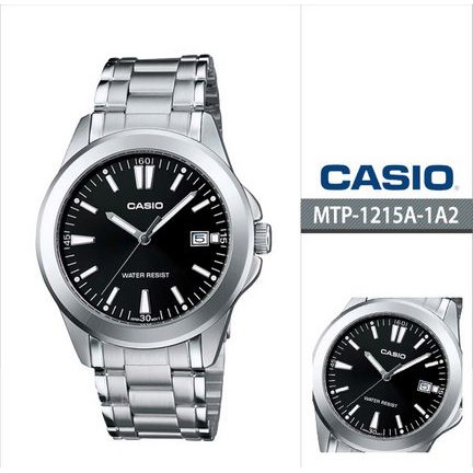 [ PROMO ] Jam Tangan Pria Casio MTP-1215A-1A2 / MTP-1215A-1A2DF Analog Stainless Steel Original Gara