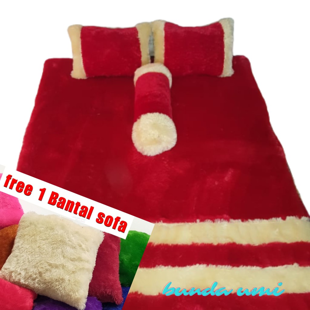 Kasur Lipat Bulu Rasfur Karakter Garis Minimalis Ukuran 180 x 120 Tebal 6 CM