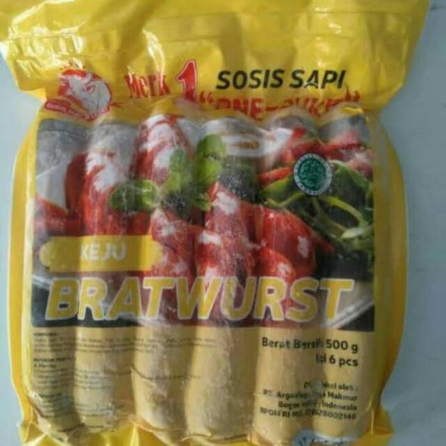 

one suke sosis sapi keju 500 gr jumbo isi 6