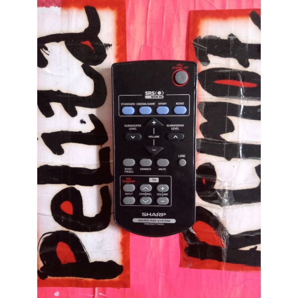 remote audio Sharp Soundbar cinema Hometheather original terlengkap
