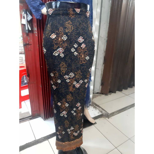 (REAL PICT) Rok Batik Plisket Jumbo/rok instan/rok plisket batik/bawahan wanita/motif mega mendung