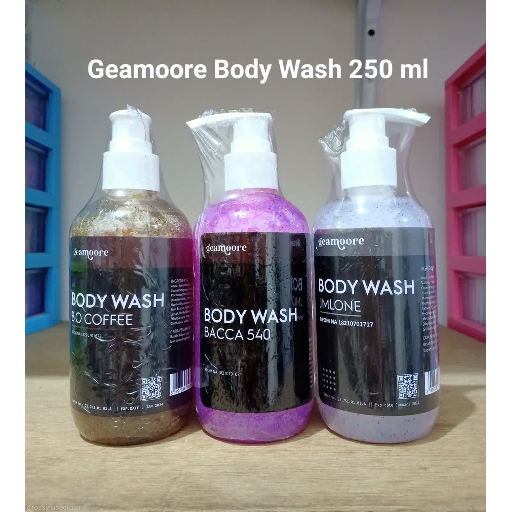 BODY WASH GEAMOORE 100ML / 250ML SABUN MANDI CAIR BY GEAMOORE SABUN PENCERAH KULIT GEAMORE BODY WASH