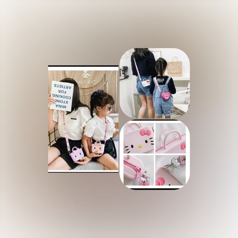 Tas Selempang Anak Rubber /Tas Selempang Karakter /Tas Jelly Karakter
