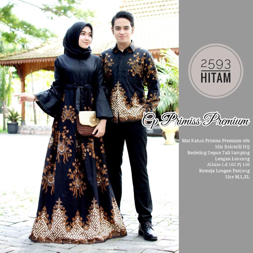Batik 2593 Batik Gamis Modern Batik Gamis Murah Set Couple Kondangan Modern Couple Keluarga Murah 20
