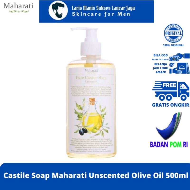 Castile Soap Unscented MAHARATI 500ml | Sabun Castile MAHARATI