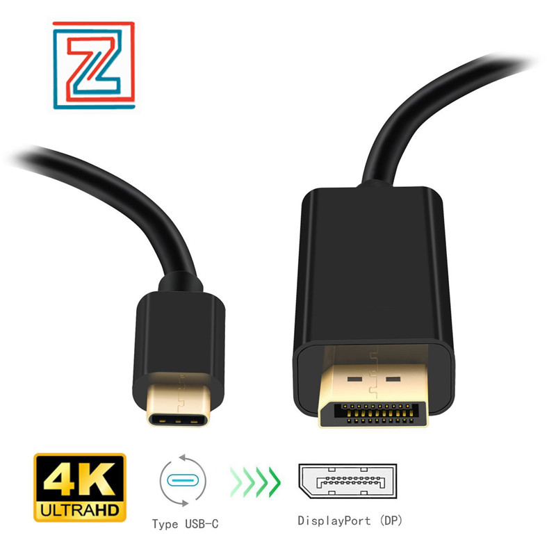 USB-C to Display Port Cable 1.8m USB 3.1 Type-C to DP 4K Cable for MacBook Pro MacBook ChromeBook Pixel