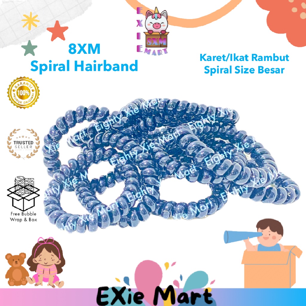 SPIRAL HAIRBAND / KARET RAMBUT SPIRAL TEBAL BESAR / IKAT RAMBUT SPIRAL TEBAL / KUNCIRAN BESAR SPIRAL