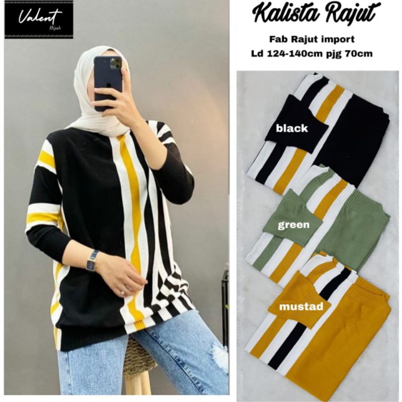 KALISTA RAJUT ORIGINAL PRODUK BY VALENT //RAJUT JUMBO //KAOS RAJUT