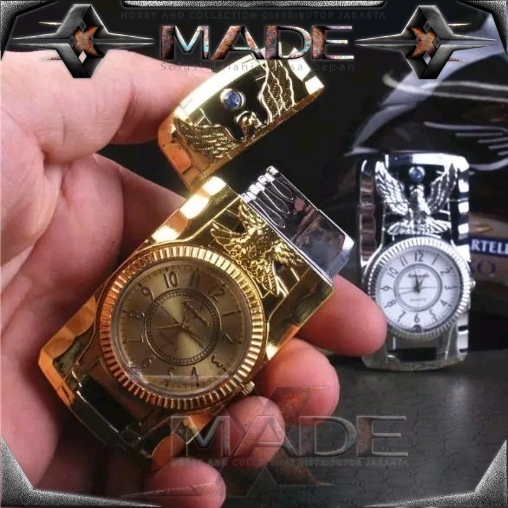 KOREK API JAM MANCIS LIGHTER BARA ISI ULANG GAS