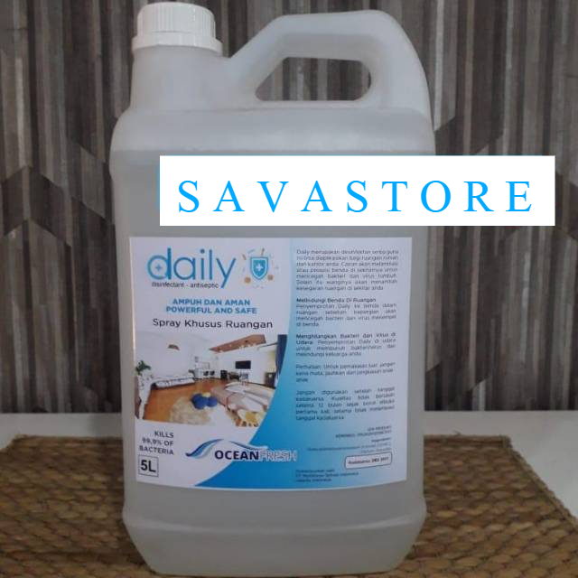 DAILY DESINFEKTAN DISINFEKTAN ANTISEPTIC BAKTERI 5 LITER KHUSUS UNTUK RUANGAN - ECER GROSIR