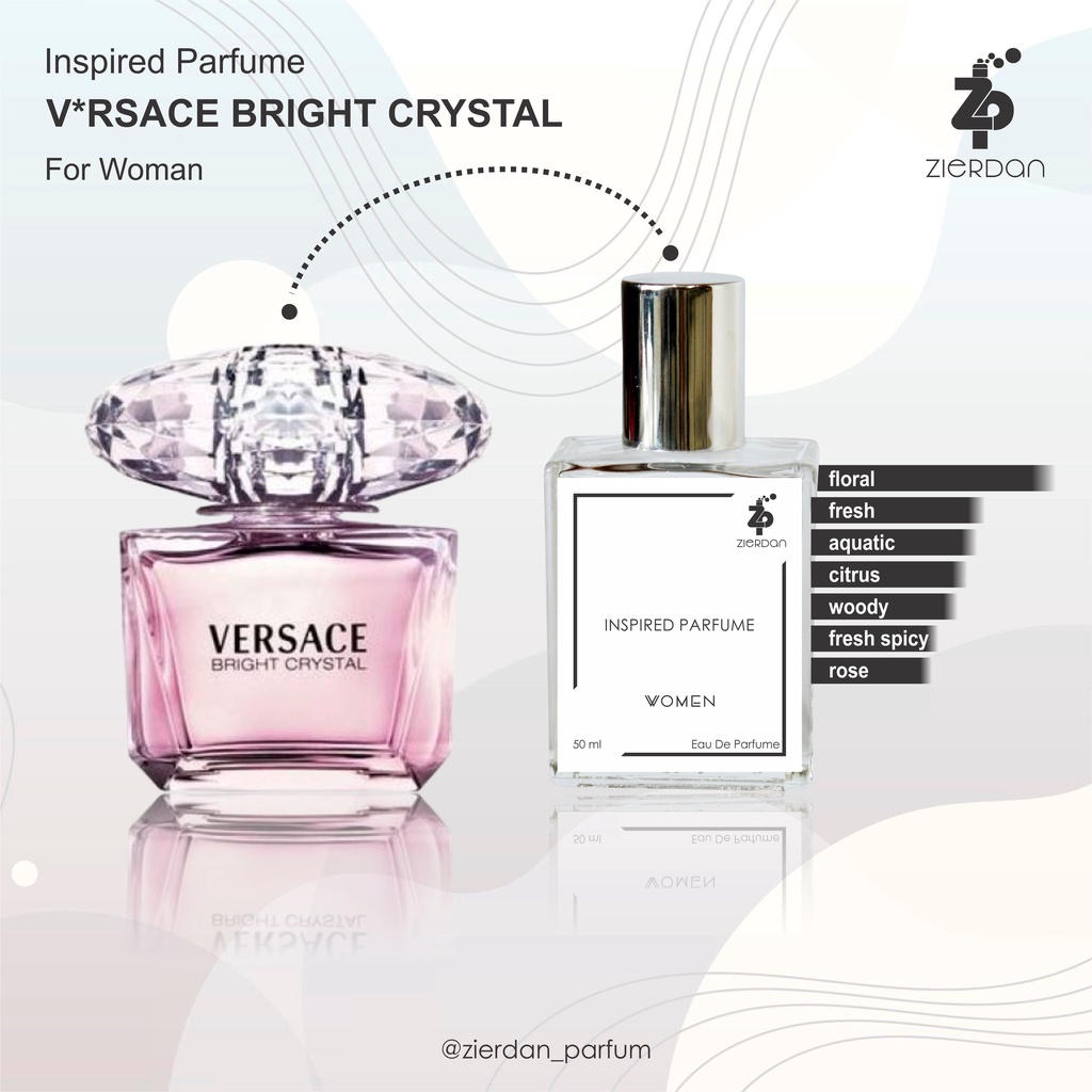 Zierdan Inspired Parfum V*rsce Bright Crystal  Parfume Farfum Minyak Wangi Tahan Lama Wanita Cewek