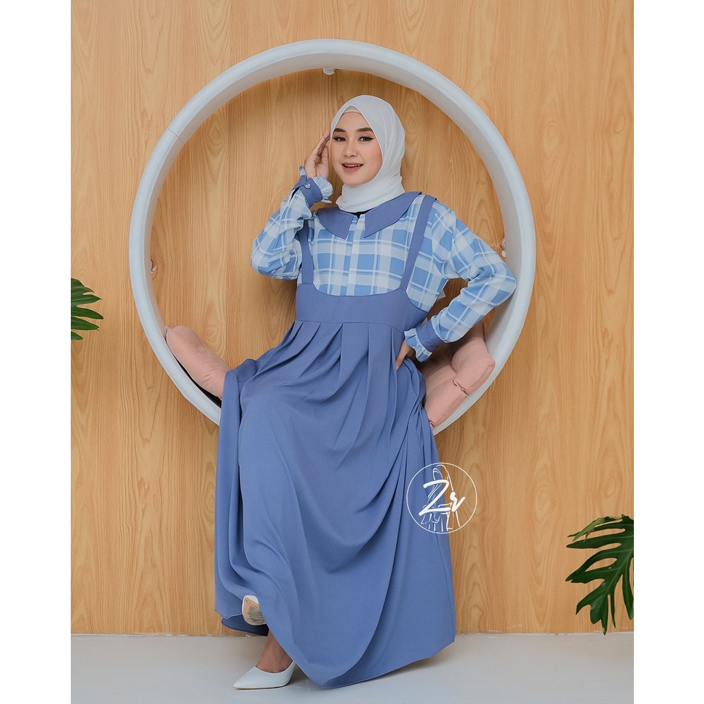 DRESS KAYLA ORI ZR ITYCREPE MIX CRINGKEL AIRFLOW GAMIS REMAJA KEKINIAN OVERALL LOOKS