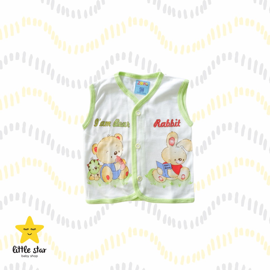 ISI 3 PCS - Zoko Atasan Kutungan Anak Bayi Newborn | Baju Singlet Kaos Kancing Cewek Cowok