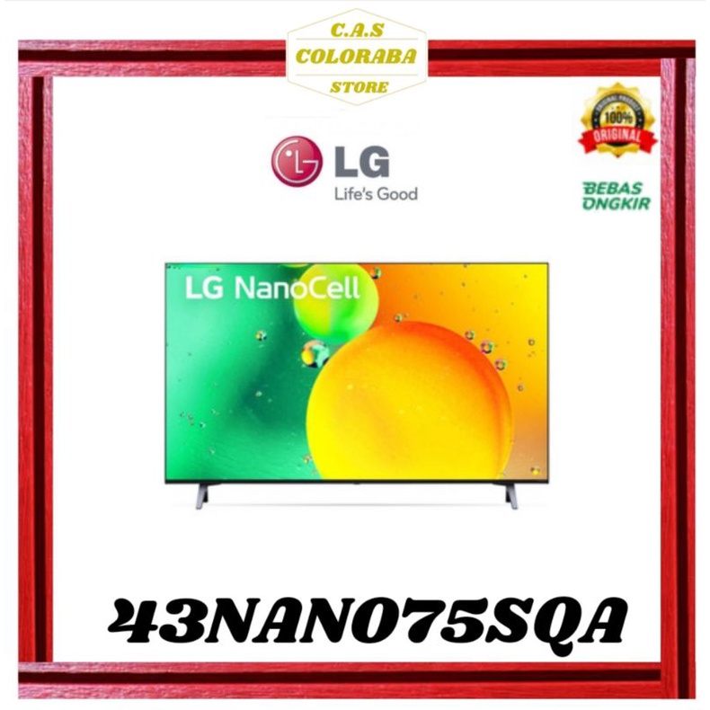 TV LG 43NANO75SQA SMART TV 43 INCH LED 4K UHD 43NANO 43NANO75 NANO75 NANO75SQA TV LG 43 INCH