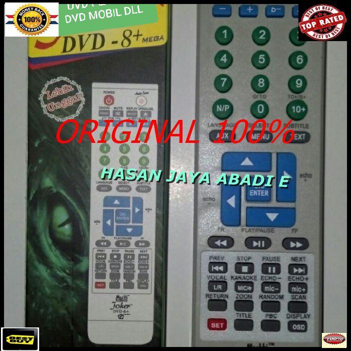 Unik HJ166 Remote remot joker original asli DVD TV MOBIL ampli bmb multi OK Murah