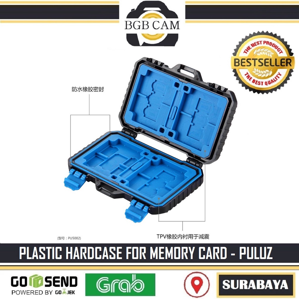 Hardcase Memory Card isi 8 SD + 9 Micro Case Memori Kamera PULUZ